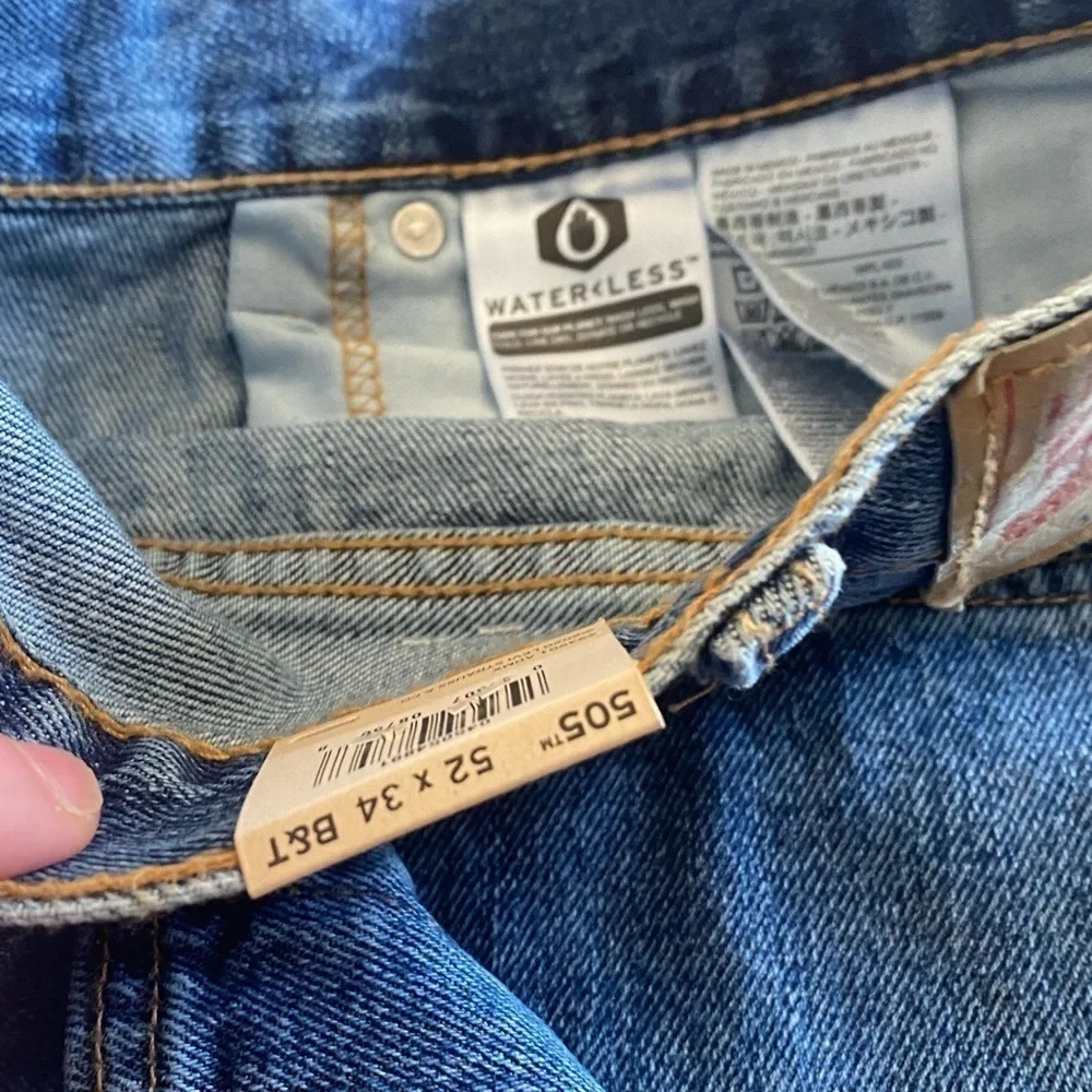 Levi’s 52x34 Big & Tall Wash 505 Regular Straight Leg Denim Jeans
